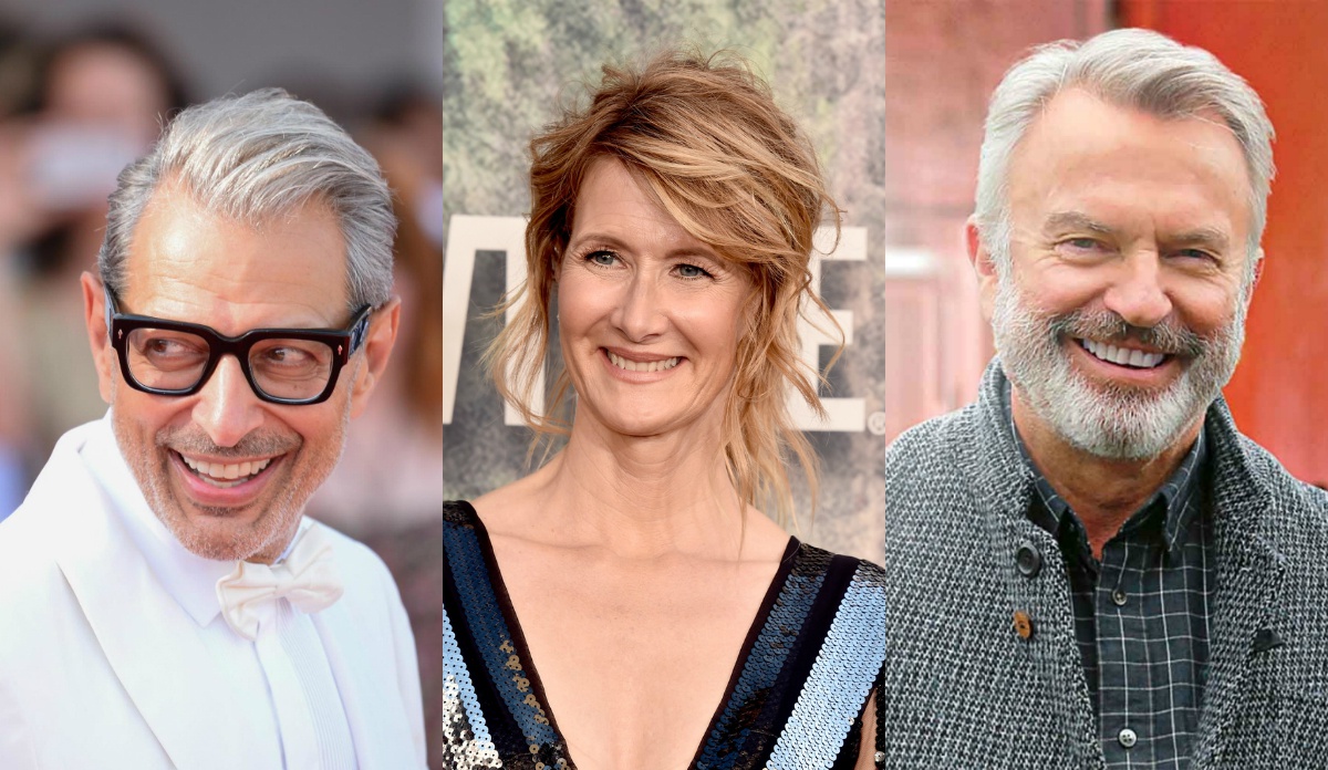 Jeff Goldblum , Laura Dern e Sam Neill.