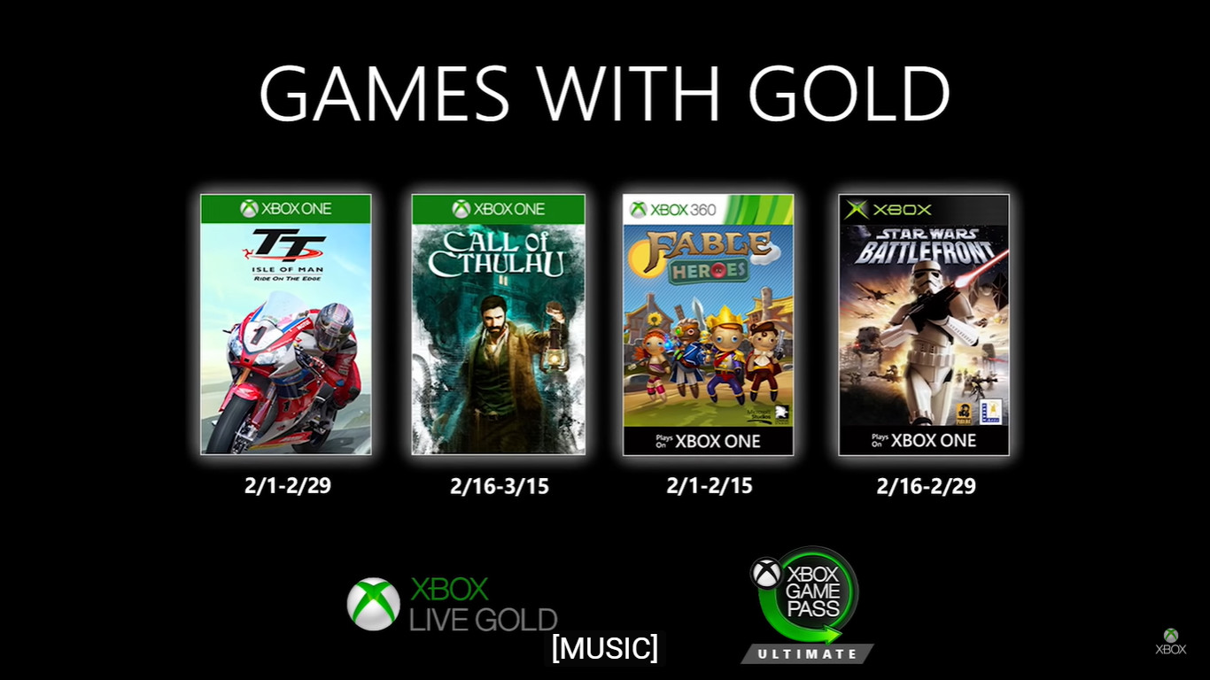 Games with Gold: jogos gratuitos de fevereiro para Xbox para sua conta