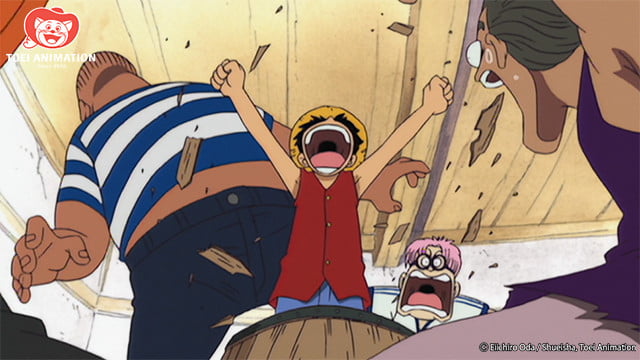 Luffy acorda de uma soneca
