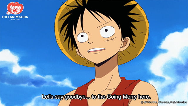 Luffy diz adeus ao ir alegre Luffy diz adeus ao ir alegre