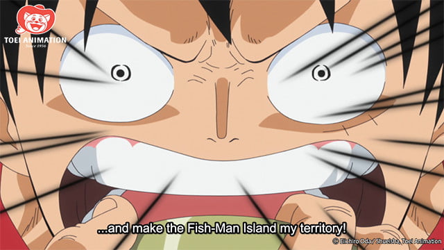 Luffy, Ilha dos Homens-Peixe Luffy, Ilha dos Homens-Peixe