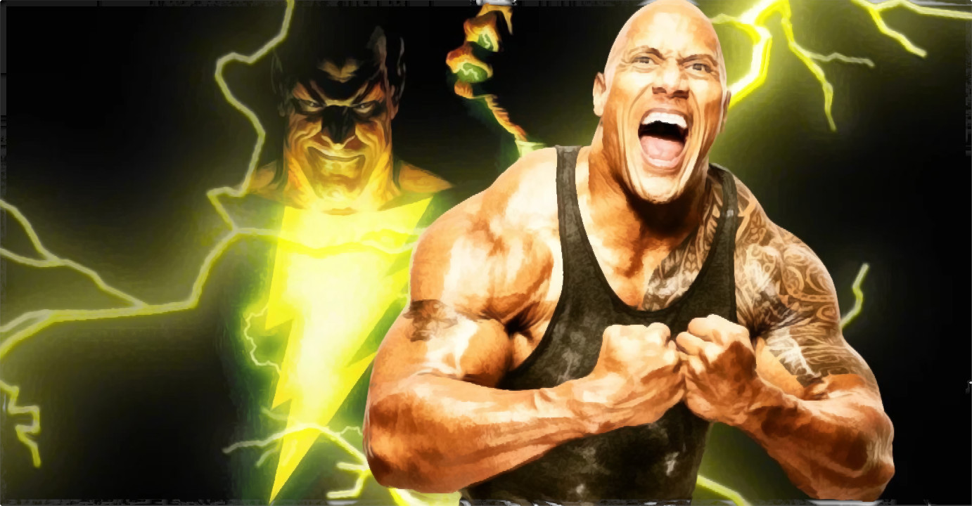 Dwayne Johnson de Adão Negro "Adam Black" visualiza o primeiro visual de 'The Man in Black' na DC FanDome