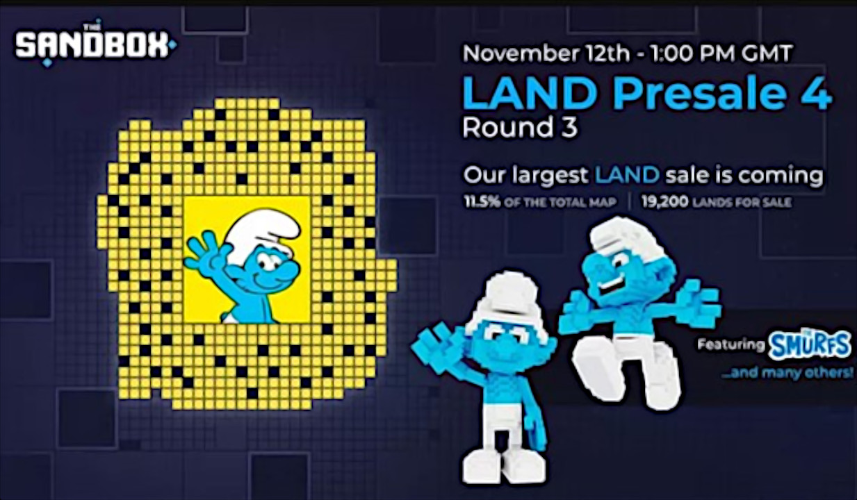 The Sandbox traz o mundo dos Smurfs para sua plataforma online