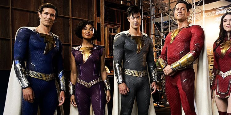 Shazam 2: A primeira imagem do elenco e seus novos trajes de super-heróis