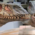 Imagem Jurassic World 3 da BTS mostra novos modelos de dinossauros