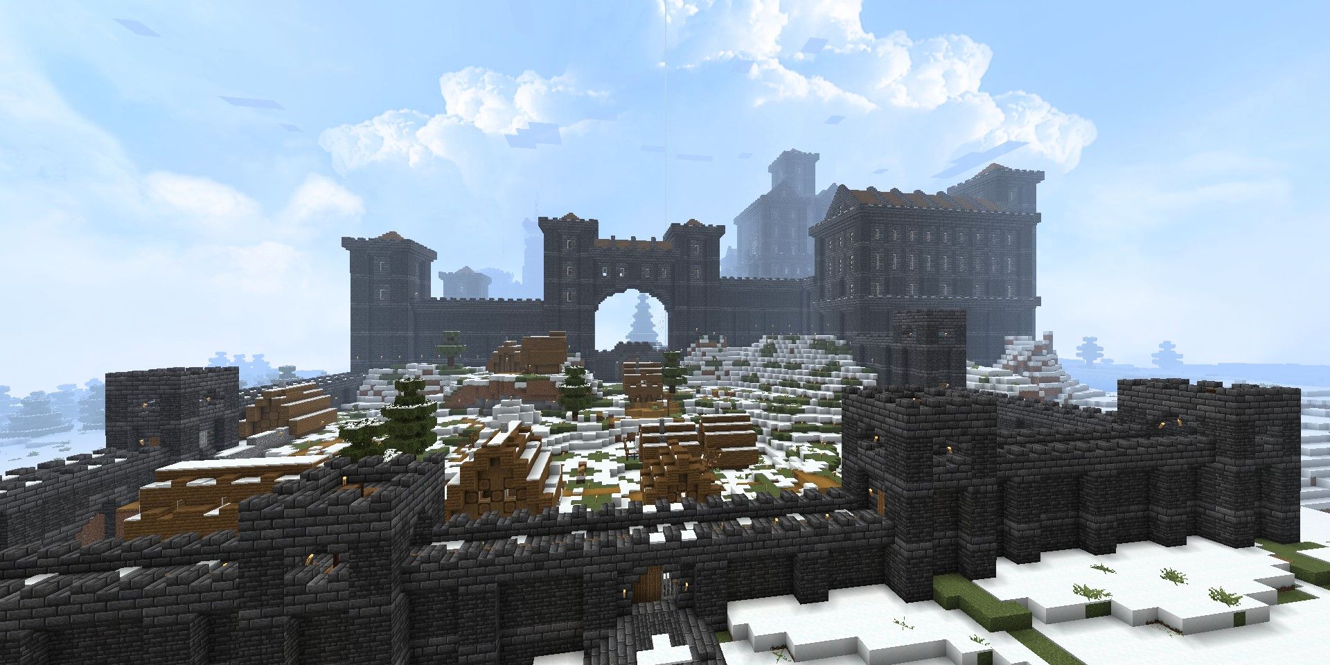 Jogador de Minecraft surpreendido por enorme castelo em seu próprio servidor de sobrevivência
