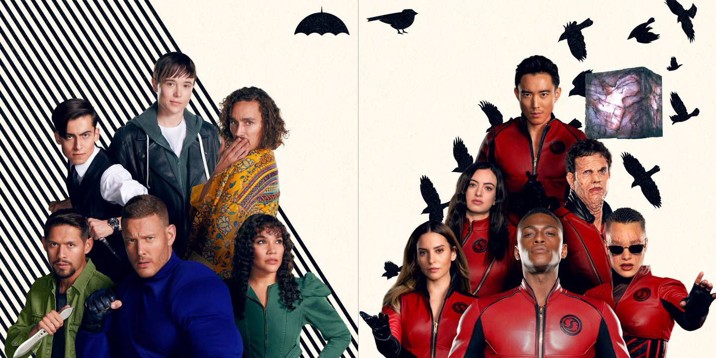 Cartaz da terceira temporada de Umbrella Academy reúne equipe completa da Sparrow Academy