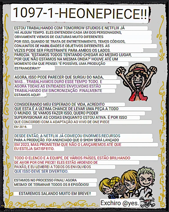 Adaptação de One Piece da Netflix enfrenta dificuldades segundo criador Eiichiro Oda 1
