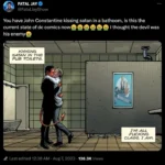 Ex-colorista da DC critica cena de John Constantine beijando o Diabo 'Agora este é o estado atual dos quadrinhos'