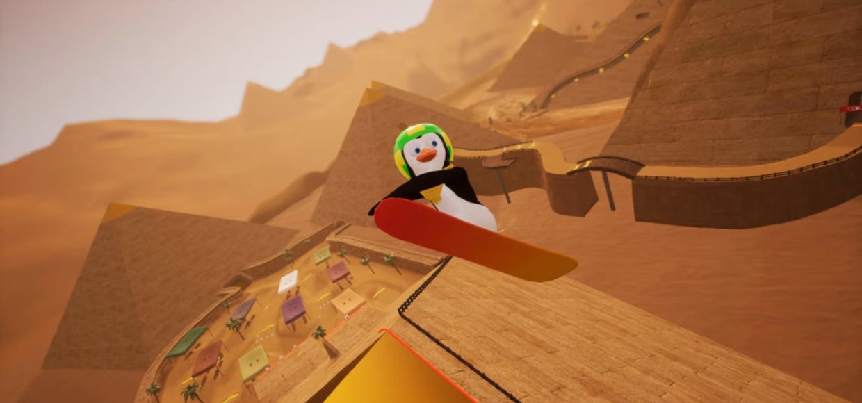 Slopecrashers Chega ao Nintendo Switch em Agosto com Corridas Caóticas e Pinguins de Snowboard