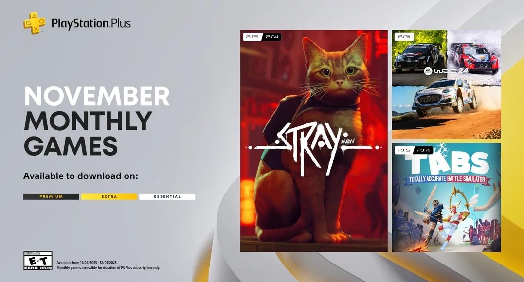 PlayStation Plus Essential games de novembro: Stray, WRC 24 e mais no catálogo!