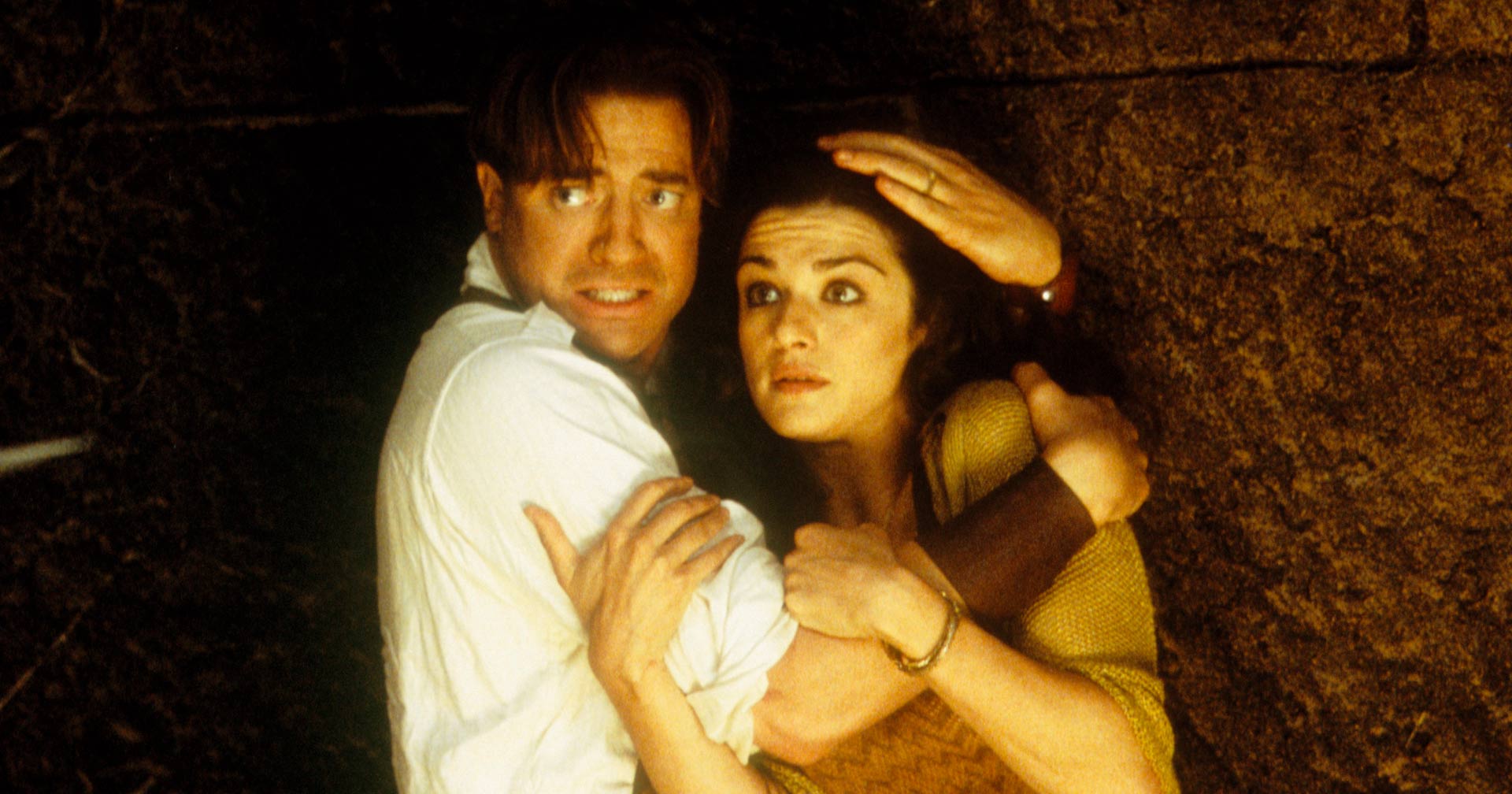 Dupla lendária: Brendan Fraser e Rachel Weisz em "A Múmia"