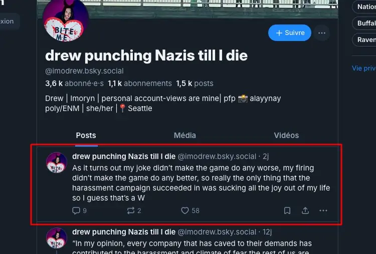 A ex-desenvolvedora da Sucker Punch, Drew Harrison, alega ter sofrido uma "campanha de assédio" por causa de seus comentários zombando da morte de Charlie Kirk – BlueSky