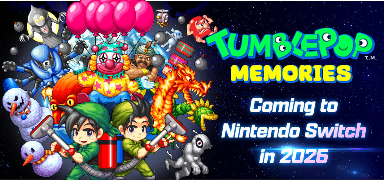 Memories, revival do arcade da Data East, chega ao Nintendo Switch em 2026