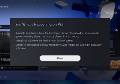 Sony testa widget no PlayStation Welcome Hub com contagem pública de jogadores do PS5