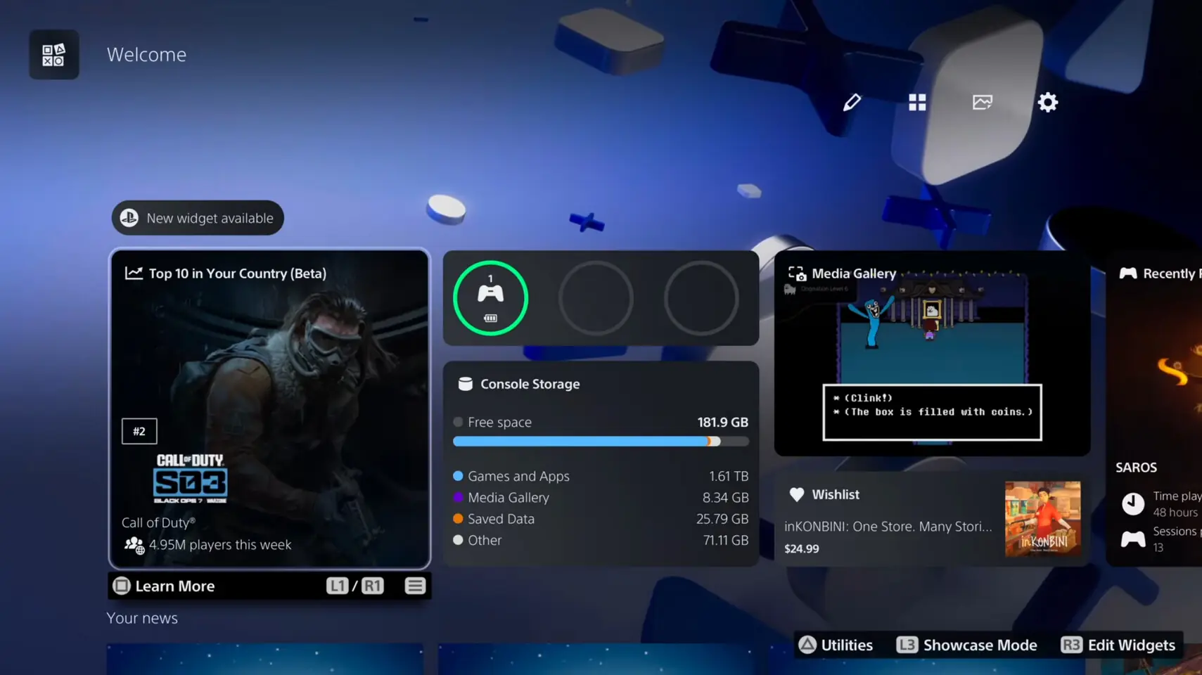 Sony testa widget no PlayStation Welcome Hub com contagem pública de jogadores do PS5 1