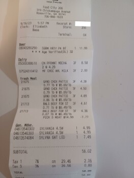 مراجعة المستهلك - سلامة الغذاء Food City, Chickamauga Avenue, Rossville, GA, USA 9/17/2023. That is September 17th 2023.
My partne... صورة فوتوغرافية #2