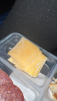 Consumer Food Safety Report Food 4 Less, Creston Road, Paso Robles, CA, USA mold on cheese from hill shire farms calabrese salam... photo #1