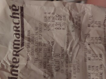 Consumer Review - Food Safety Intermarché EXPRESS Tarbes, Rue Brauhauban, Tarbes, France Suspected food poisoning. Symptoms: Diarr... photo #2