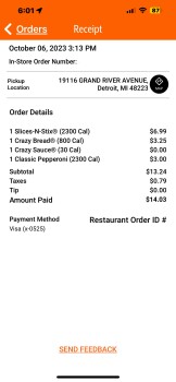 Consumer Review - Food Safety Crazy bread, Little Caesars Pizza, Grand River Avenue, Detroit, MI, USA I ordered online and the lad... photo #2