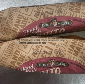 نذكر الطعام Don Miguel Hand Made Burrito Carne Asada- recalled due to Listeria The FSIS announced the recall of... صورة فوتوغرافية #2