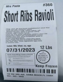 Food Recall Mrs. Pasta frozen meat products - recalled due to production without the benefit of inspection The F... photo #1