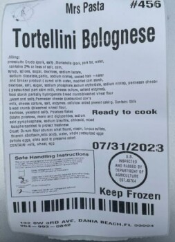 Food Recall Mrs. Pasta frozen meat products - recalled due to production without the benefit of inspection The F... photo #4