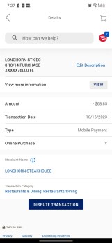 Consumer Review - Food Safety LongHorn Steakhouse, 9050 SW 136th St, Miami, FL 33176, USA Suspected food poisoning. Symptoms: Diar... photo #2
