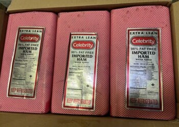 Rappel d'aliments EXTRA LEAN Celebrity 96% FAT FREE IMPORTED HAM - recalled due to importation without benefit of impo... photo #2
