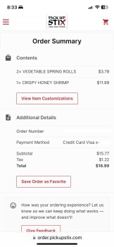 Consumer Review - Food Safety Pick Up Stix Fresh Asian Flavors, Avenida Encinas, Carlsbad, CA, USA I ordered honey shrimp and two... photo #2
