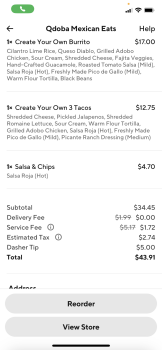 Reseña del consumidor - Seguridad alimentaria QDOBA Mexican Eats, State Highway K, O'Fallon, MO, USA Me and my friend ordered lunch from Qdoba. I... foto #1