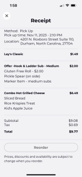Consumer Review - Food Safety Firehouse Subs Roxboro Rd., North Roxboro Street, Durham, NC, USA We both ordered the Hook and Ladde... photo #1