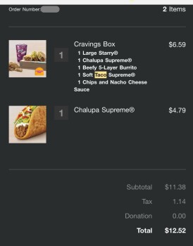 消费者评论 - 食品安全 Taco Bell, Dale Boulevard, Dale City, VA, USA Just got home with my chalupa supreme box with starry... 照片 #2