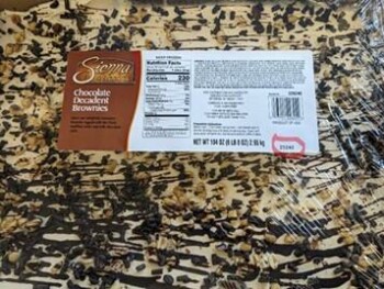 Food Recall Sienna Bakery Chocolate Decadent Brownies -  recalled due to undeclared peanut Company Announcement... photo #2
