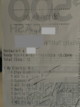 Consumer Review - Food Safety Taco Bell, Hancock Expressway, Colorado Springs, CO, USA Ordered Taco Bell 6:30pm tomatoes on crunch... photo #2