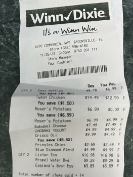 Consumer Review - Food Safety Winn-Dixie, Commercial Way, Brooksville, FL, USA Chobani vanilla yogurt purchased a case on Sunday W... photo #2
