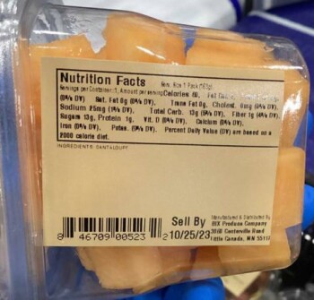 Food Recall Bix Produce Fruit Cups containing cantaloupe - recalled due to Salmonella contamination Bix Produce... photo #2