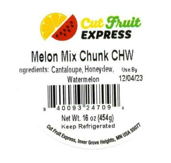 Food Recall Cut Fruit Express Inc Cantaloupe chunks and fruit mixes with cantaloupe - recalled due to Salmonella... photo #4