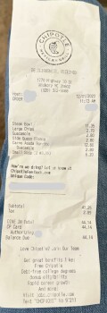 Consumer Review - Food Safety Chipotle Mexican Grill, US Highway 70 Southeast, Hickory, NC, USA On Friday 12/1/23 at 11:13 am I we... photo #2