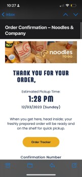 Consumer Review - Food Safety Noodles and Company, Shawan Road, Hunt Valley, MD, USA Ordered pad Thai with grilled chicken for lun... photo #2