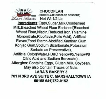 Food Recall Lara’s Bakery 3 Pan de Racho, Panque, Tres Leches, Chocoflan, and Pan Surtido - due to undeclared al... photo #2
