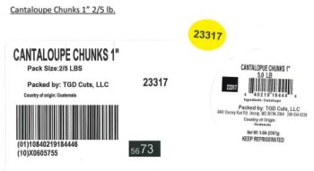 Food Recall TGD Cuts, LLC Fruit cups, clamshells and trays containing cantaloupe - recalled due to Salmonella TG... photo #2