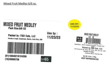 Food Recall TGD Cuts, LLC Fruit cups, clamshells and trays containing cantaloupe - recalled due to Salmonella TG... photo #23
