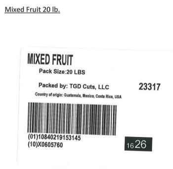 Food Recall TGD Cuts, LLC Fruit cups, clamshells and trays containing cantaloupe - recalled due to Salmonella TG... photo #37