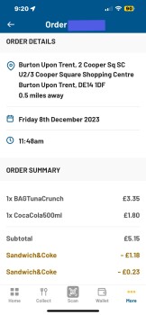 مراجعة المستهلك - سلامة الغذاء Coopers Square, St Modwens Walk, Burton-on-Trent, UK I had a tuna crunch baguette on Friday lunch ti... صورة فوتوغرافية #2