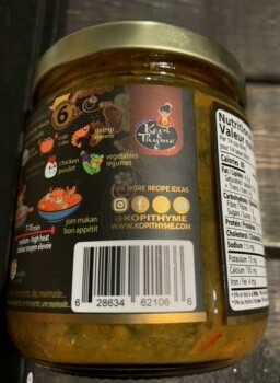 Food Recall Kopi Thyme Sauces and Soup Bases - recalled due to potential presence of dangerous bacteria Kopi Thy... photo #9