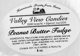 Retiro de alimentos Valley View Candies Peanut Butter, Maple Nut, Chocolate, and Chocolate Walnut Fudge - recalled due t... foto #3