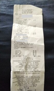 Consumer Review - Food Safety Dunkin', West Shore Road, Warwick, RI, USA My fiance and I both ordered iced coffee from Dunkin' Don... photo #2