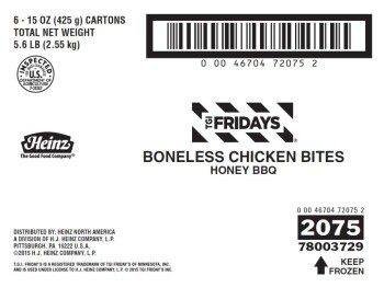 Food Recall TGI FRIDAYS Boneless chicken bites honey BBQ - recalled due to pieces of clear, hard plastic The FSA... photo #3