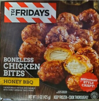 Food Recall TGI FRIDAYS Boneless chicken bites honey BBQ - recalled due to pieces of clear, hard plastic The FSA... photo #1